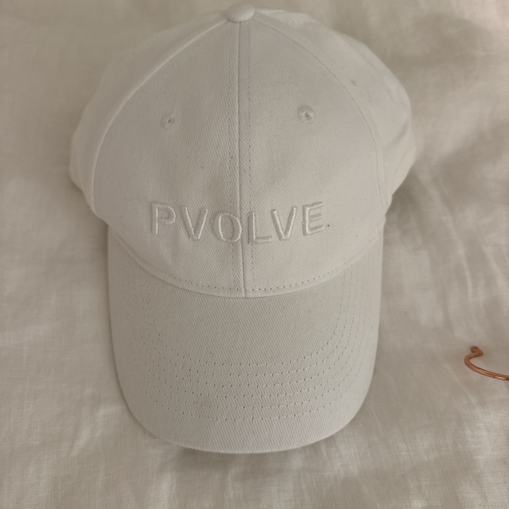 White Pvolve Baseball Cap